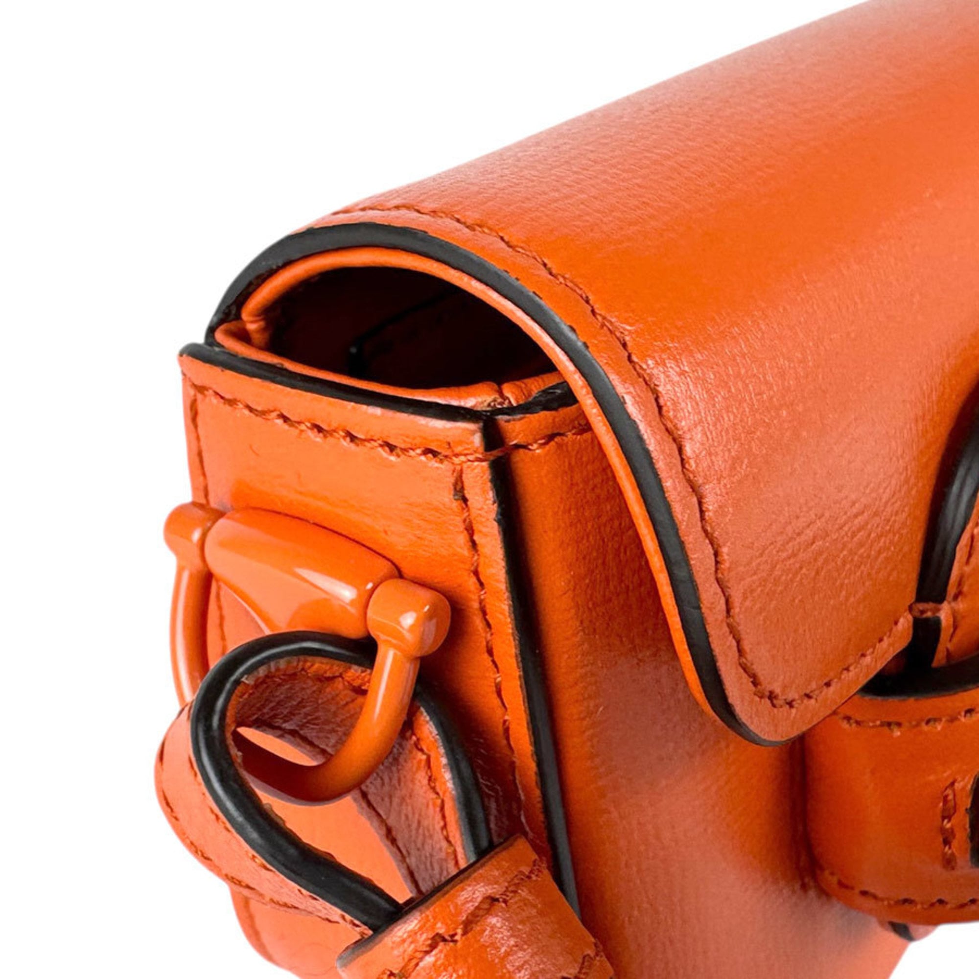 Gucci Orange Leather Shoulder Bag (Pre-Owned)