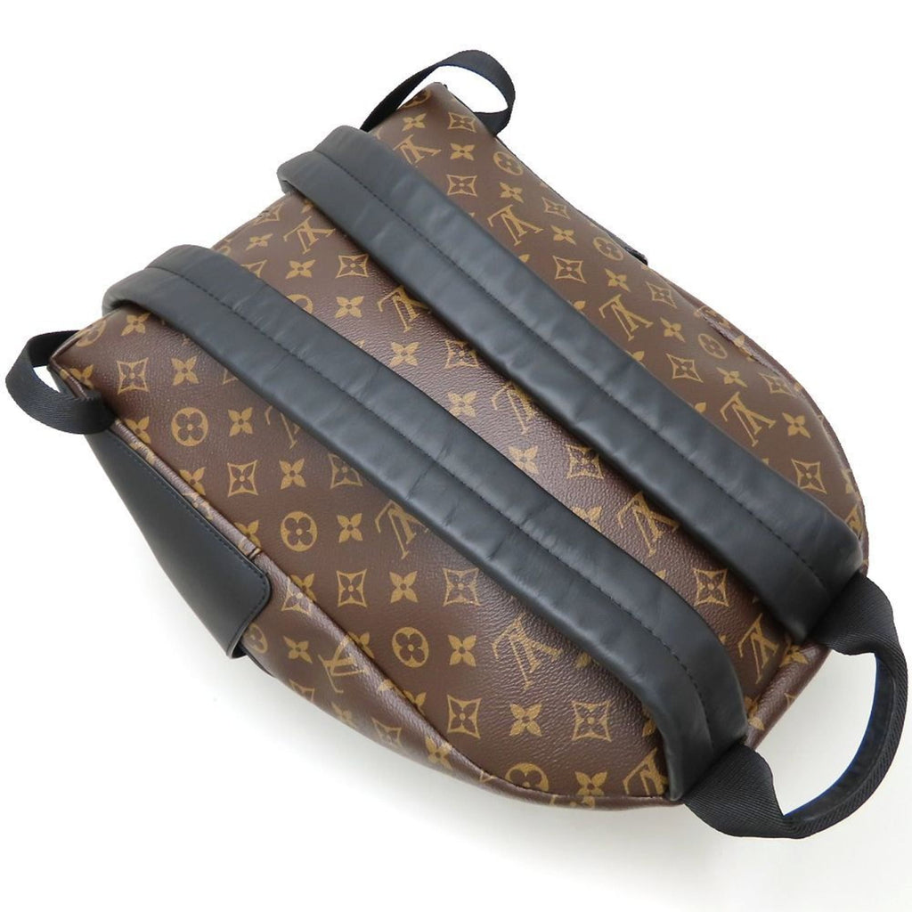 Louis Vuitton Black Brown Canvas Leather Backpack