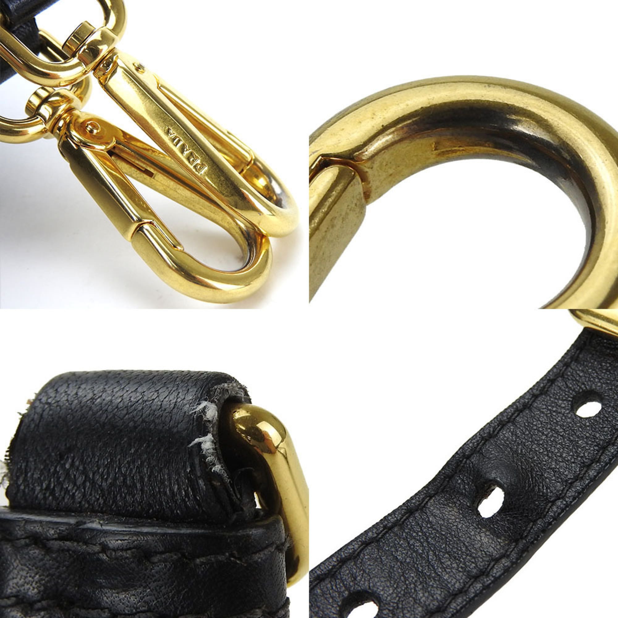 Prada Black Nylon Leather Handbag