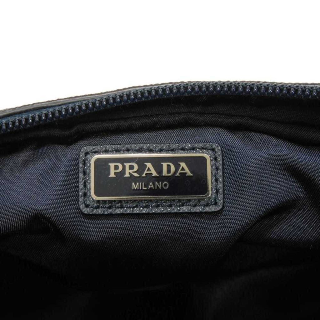 Prada Blue Nylon Clutch Bag Pouch