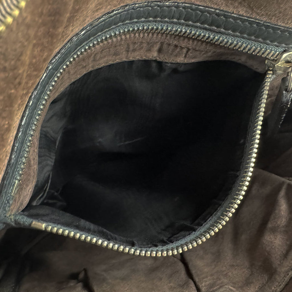 Gucci Dark Gray Leather Shoulder Bag (Pre-Owned)