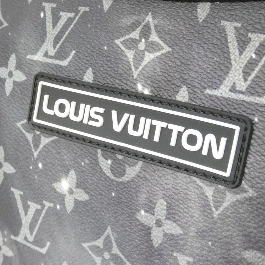 Louis Vuitton Black Silver Coated Canvas Shoulder Bag
