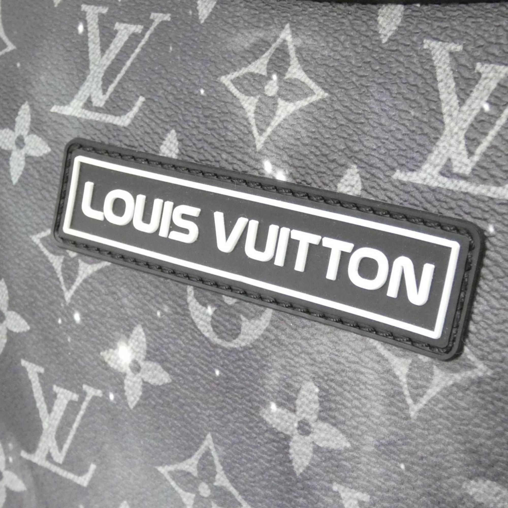 Louis Vuitton Black Silver Coated Canvas Shoulder Bag