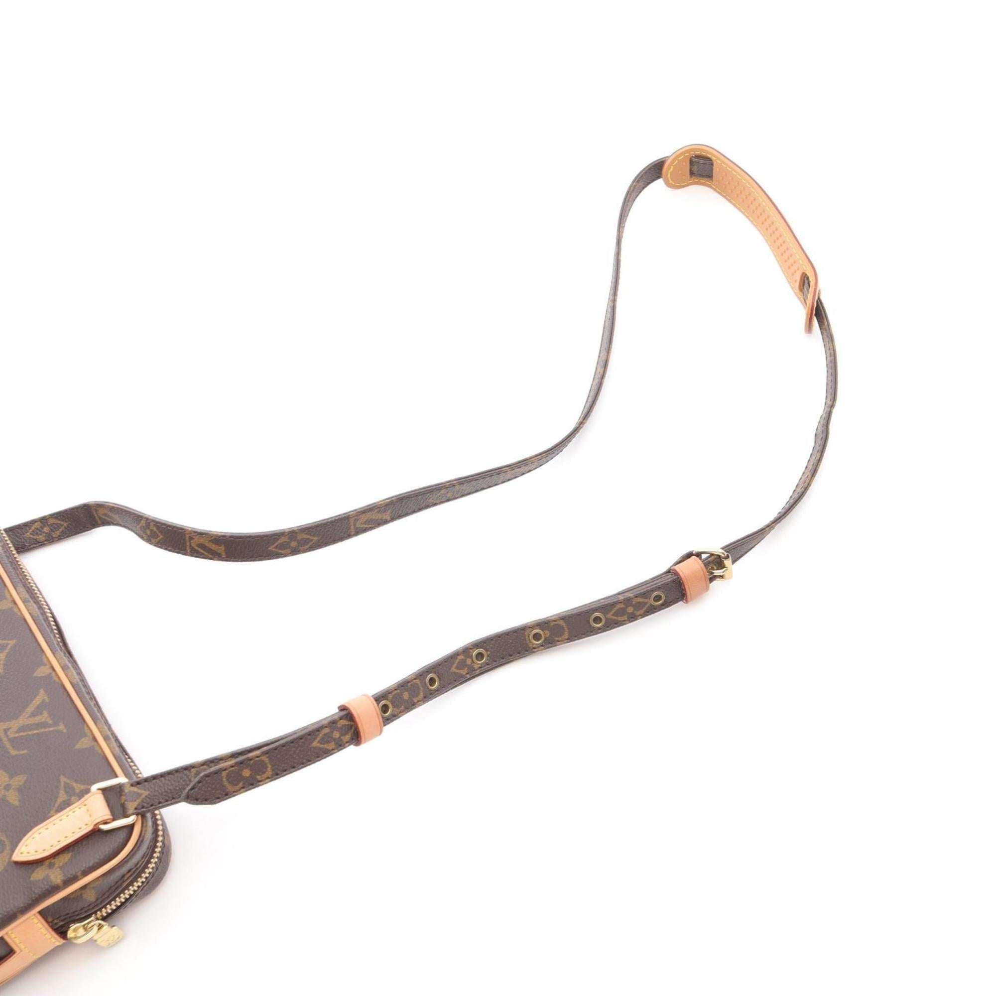 Louis Vuitton Brown Coated Canvas Pvc Monogram Leather Shoulder Bag