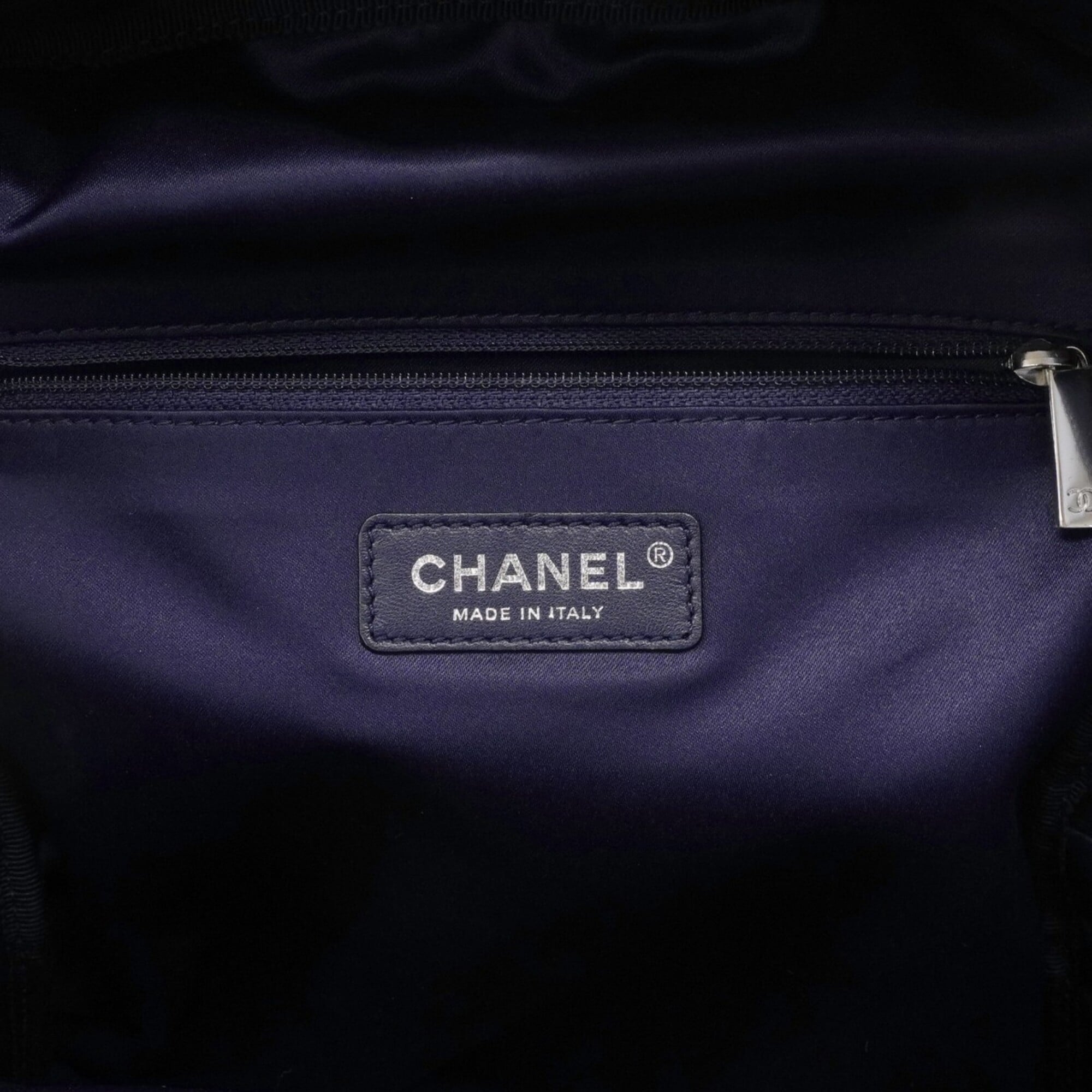 Chanel Navy Nylon Tweed Backpack