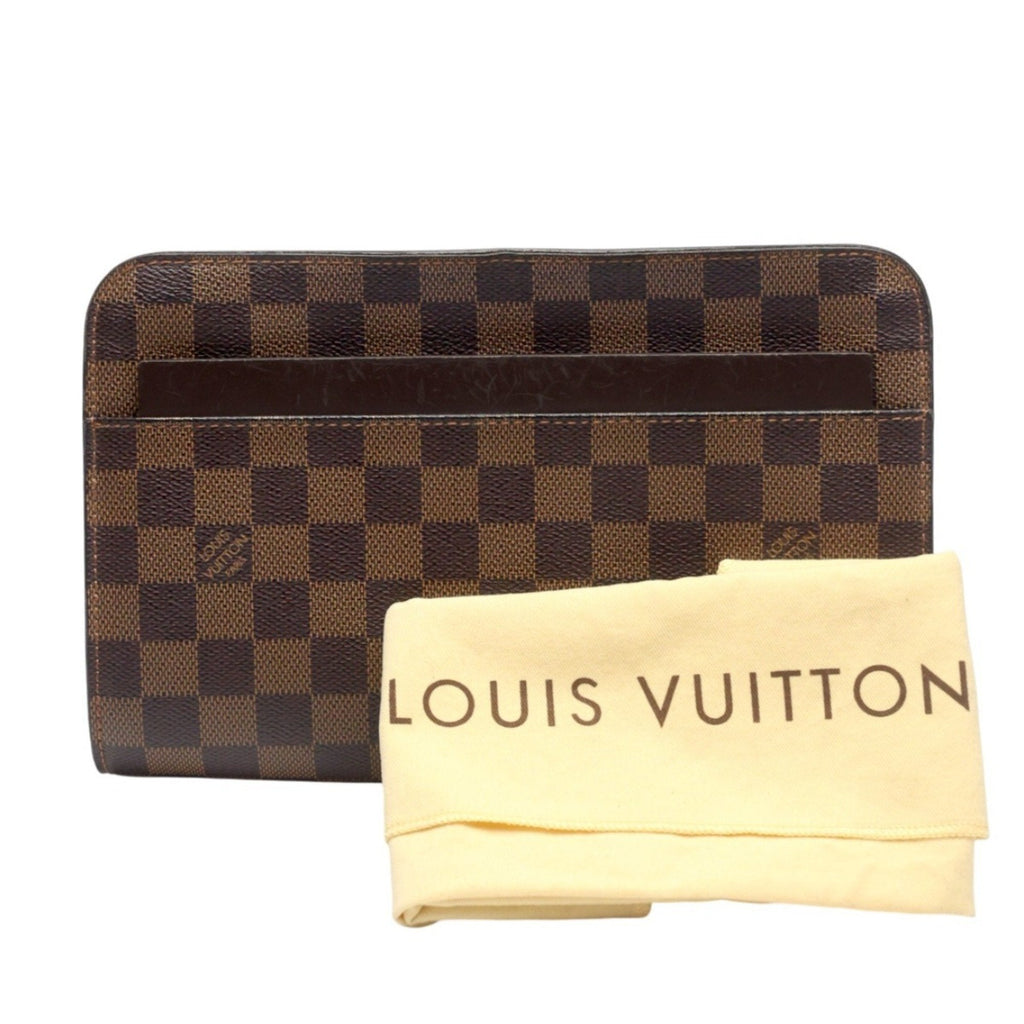 Louis Vuitton Damier Brown Damier Canvas Clutch Bag