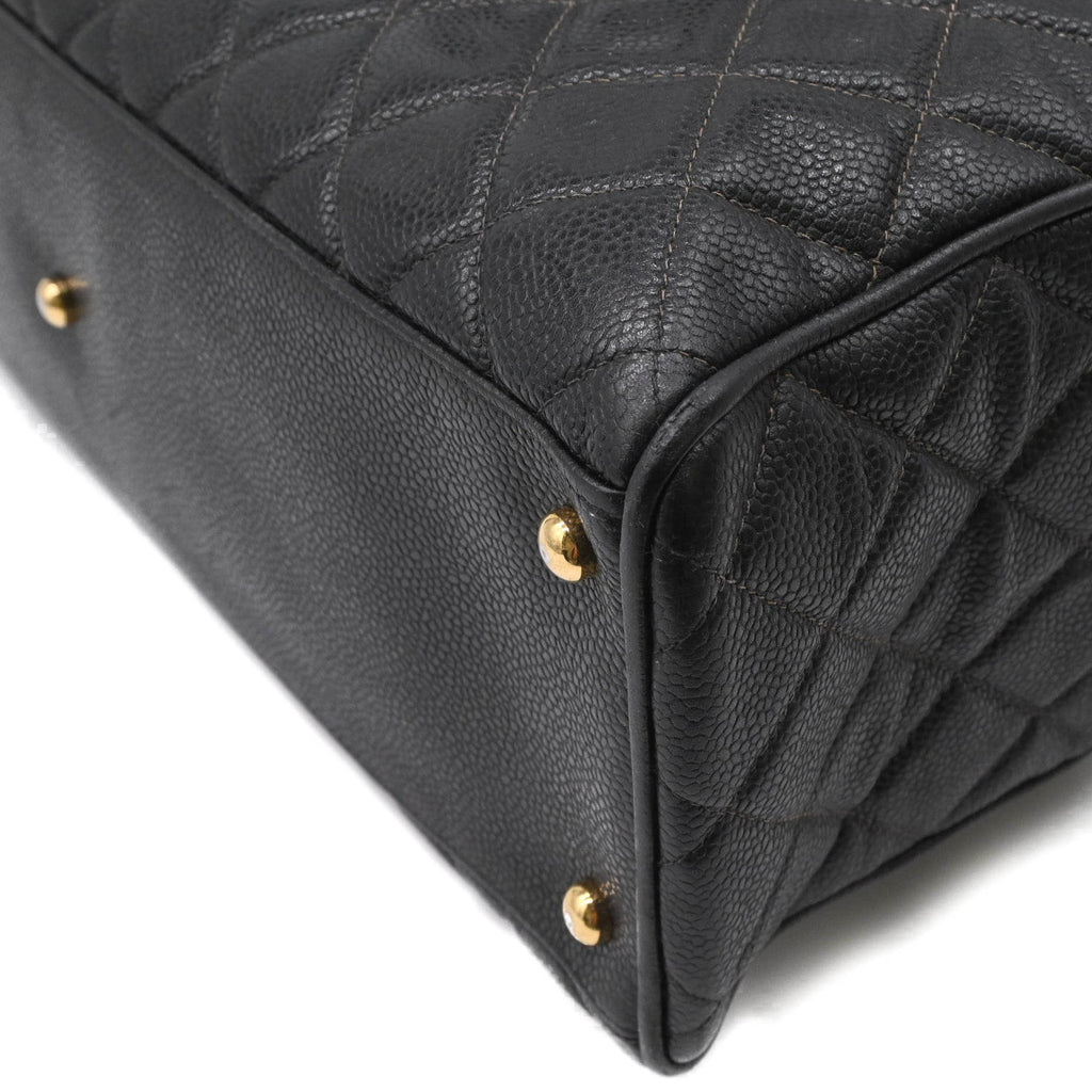 Chanel Black Grained Calfskin Handbag