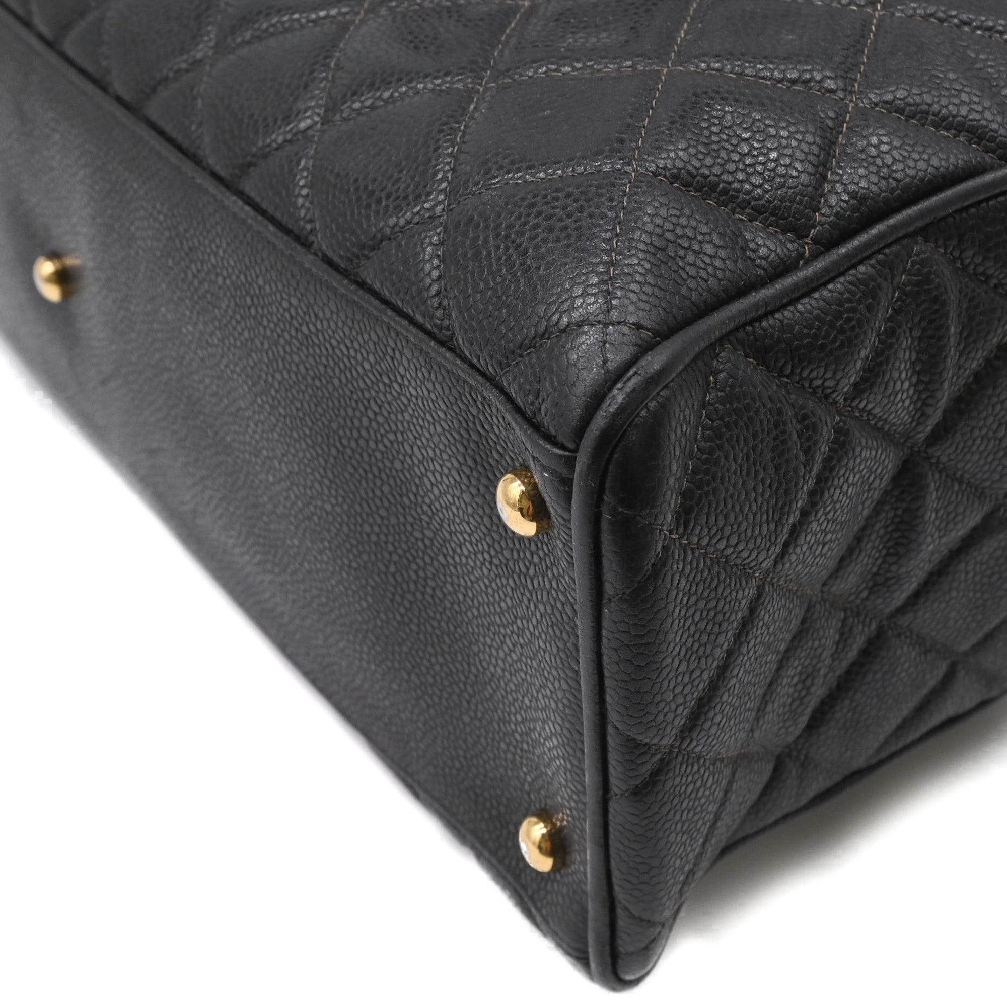 Chanel Black Grained Calfskin Handbag