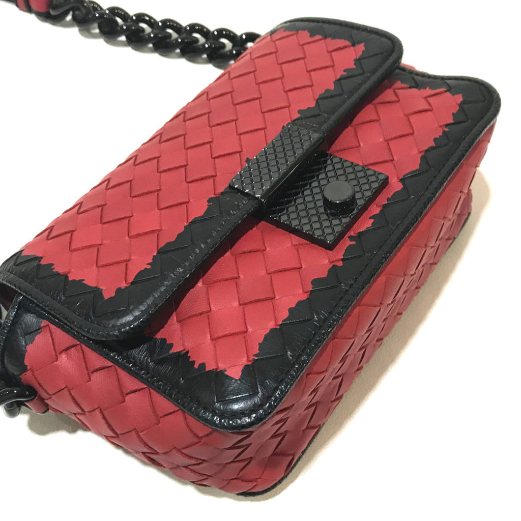 Bottega Veneta Red Leather Shoulder Bag