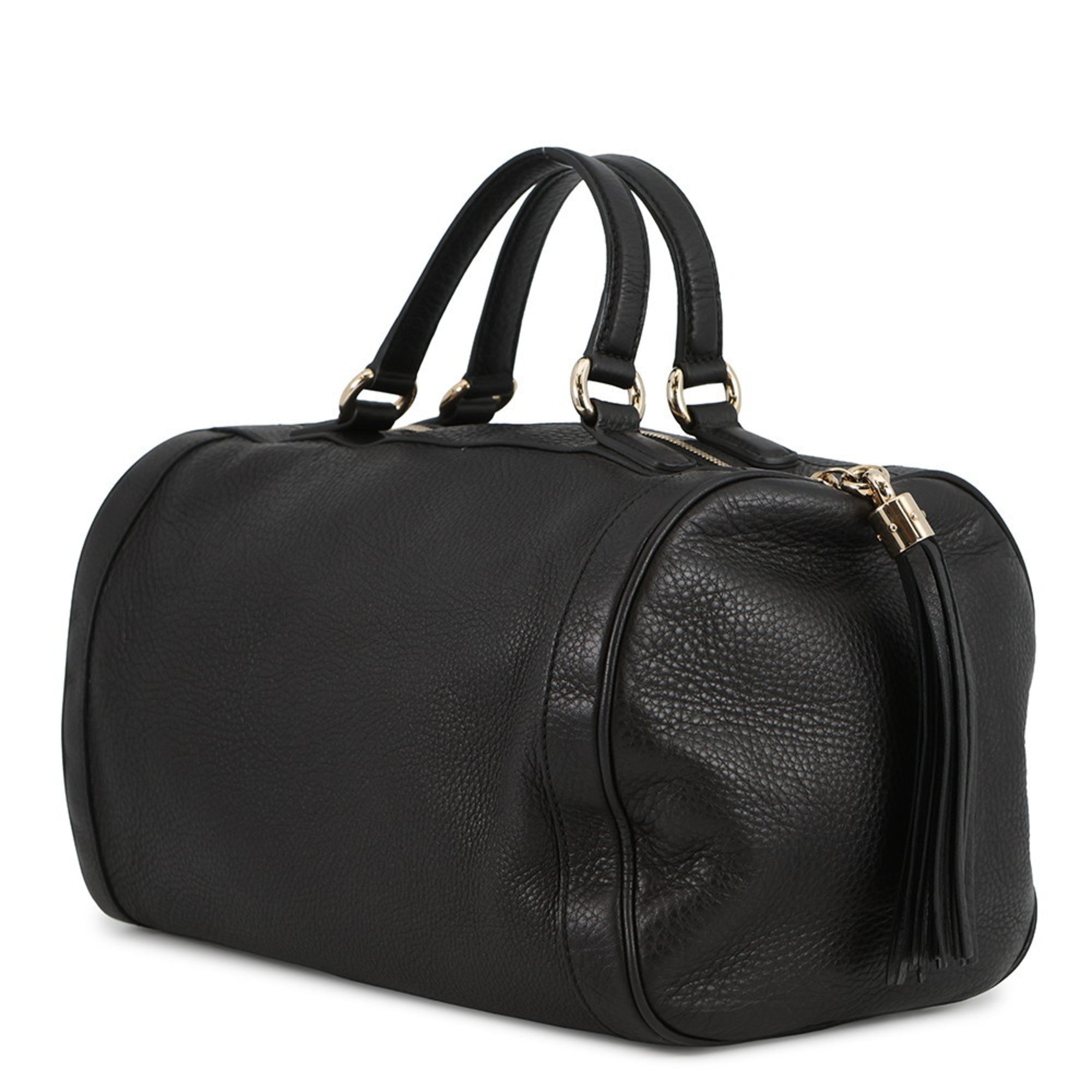 Gucci Black Leather Boston Bag (Pre-Owned)