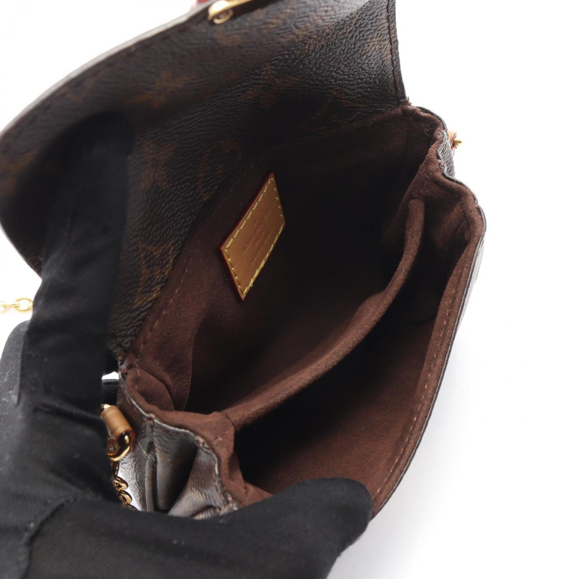 Louis Vuitton Brown Pvc Leather Handbag