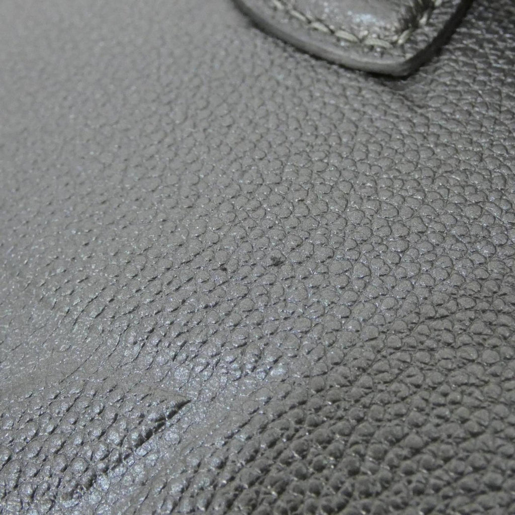Louis Vuitton Gunmetal Silver Leather Handbag