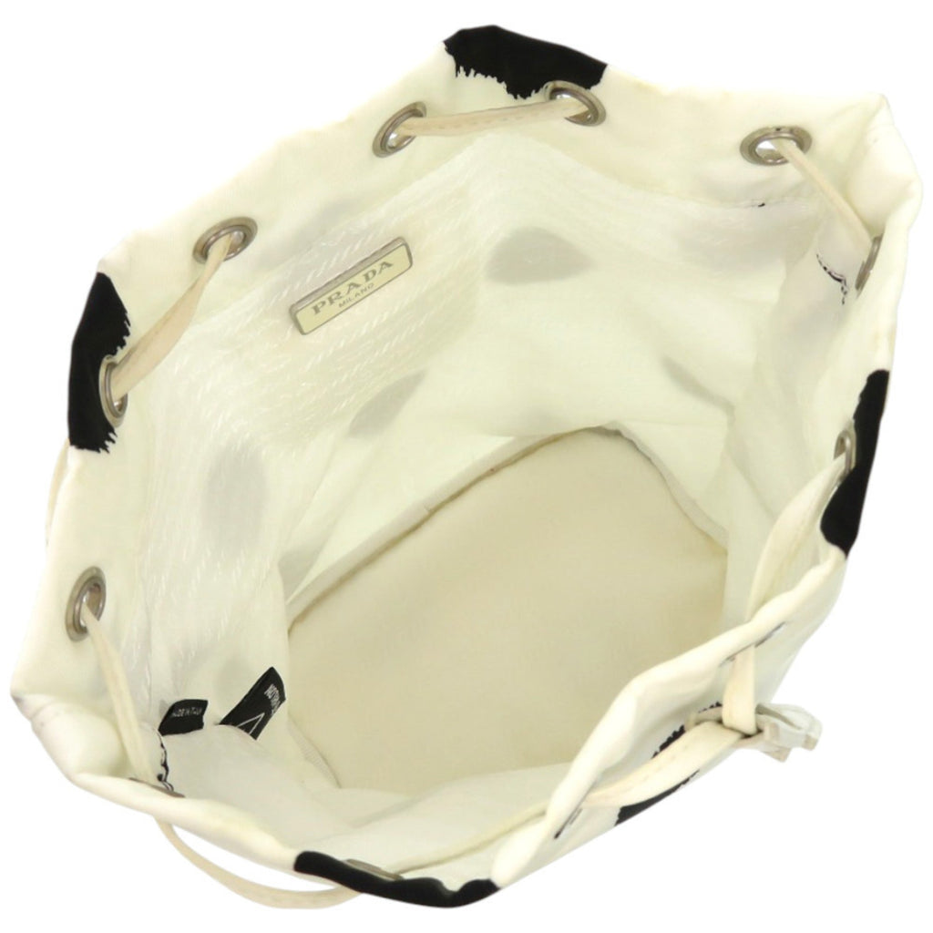 Prada Black White Nylon Pouch