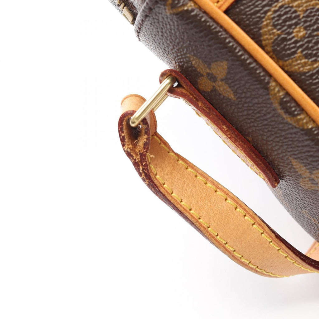 Louis Vuitton Monogram Brown Coated Canvas Leather Shoulder Bag