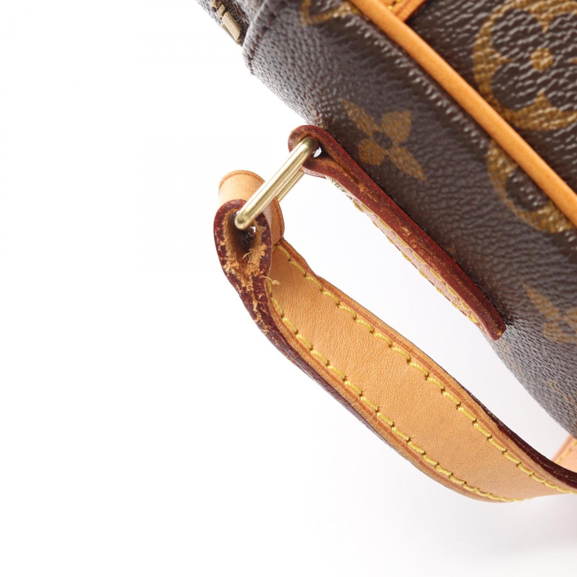 Louis Vuitton Monogram Brown Coated Canvas Leather Shoulder Bag