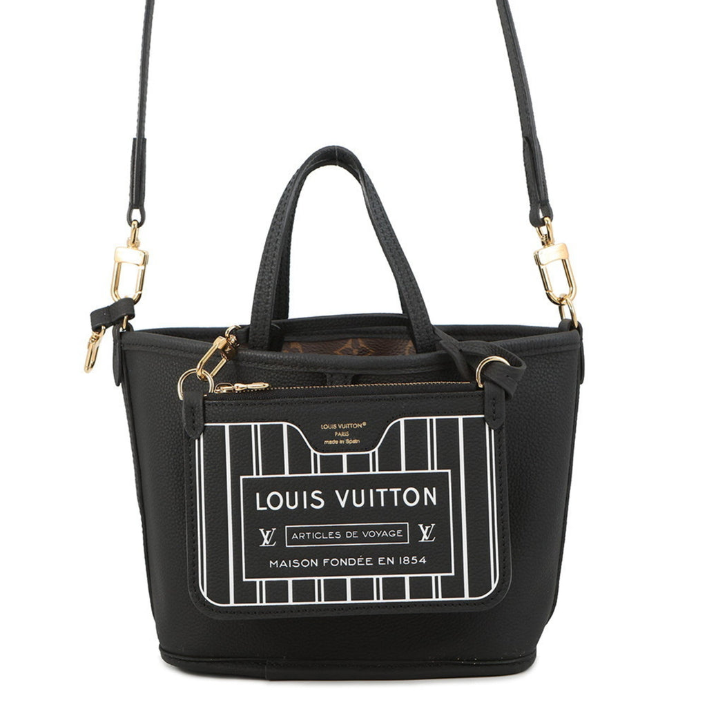 Louis Vuitton Noir Monogram Leather Tote Bag