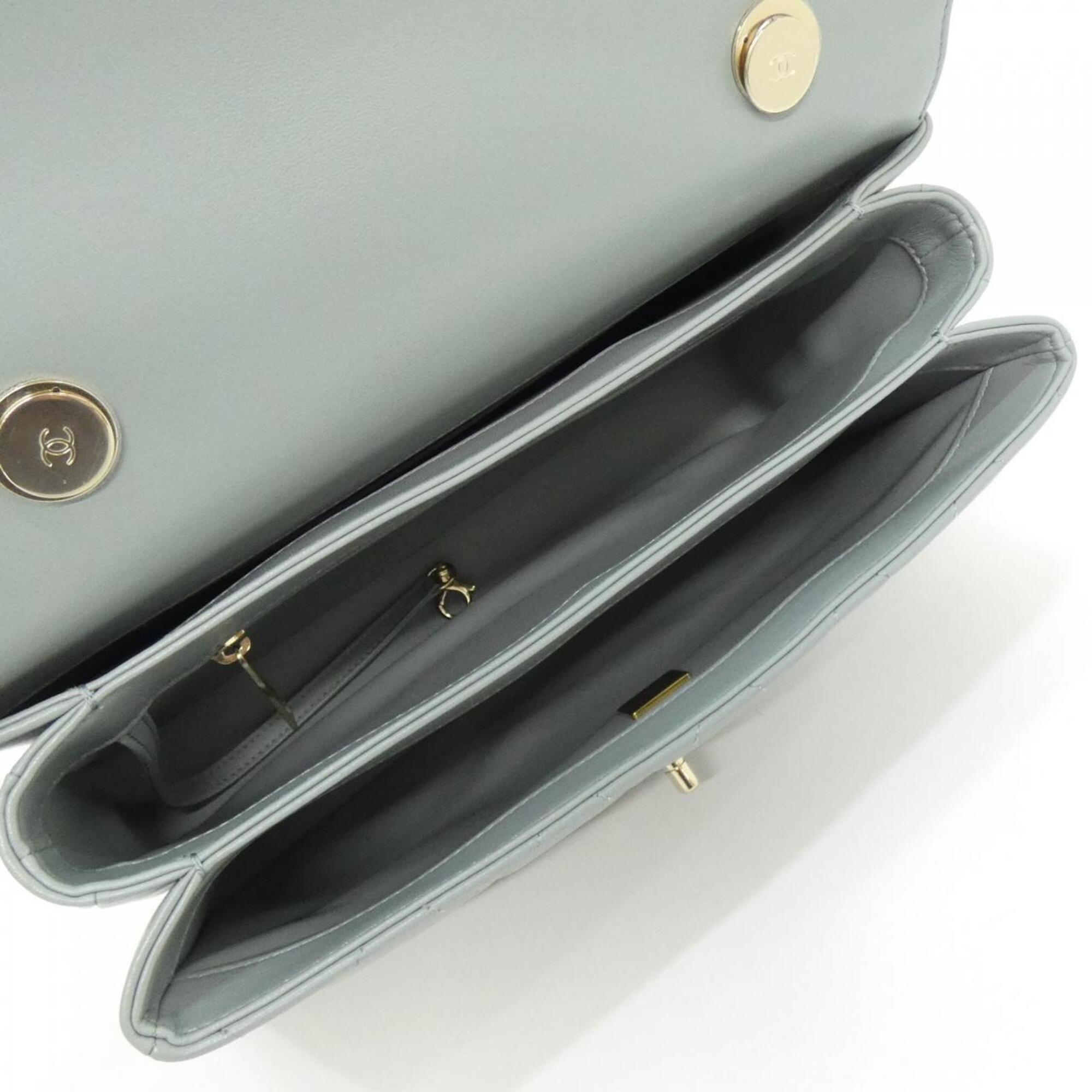Chanel Light Blue Leather Handbag