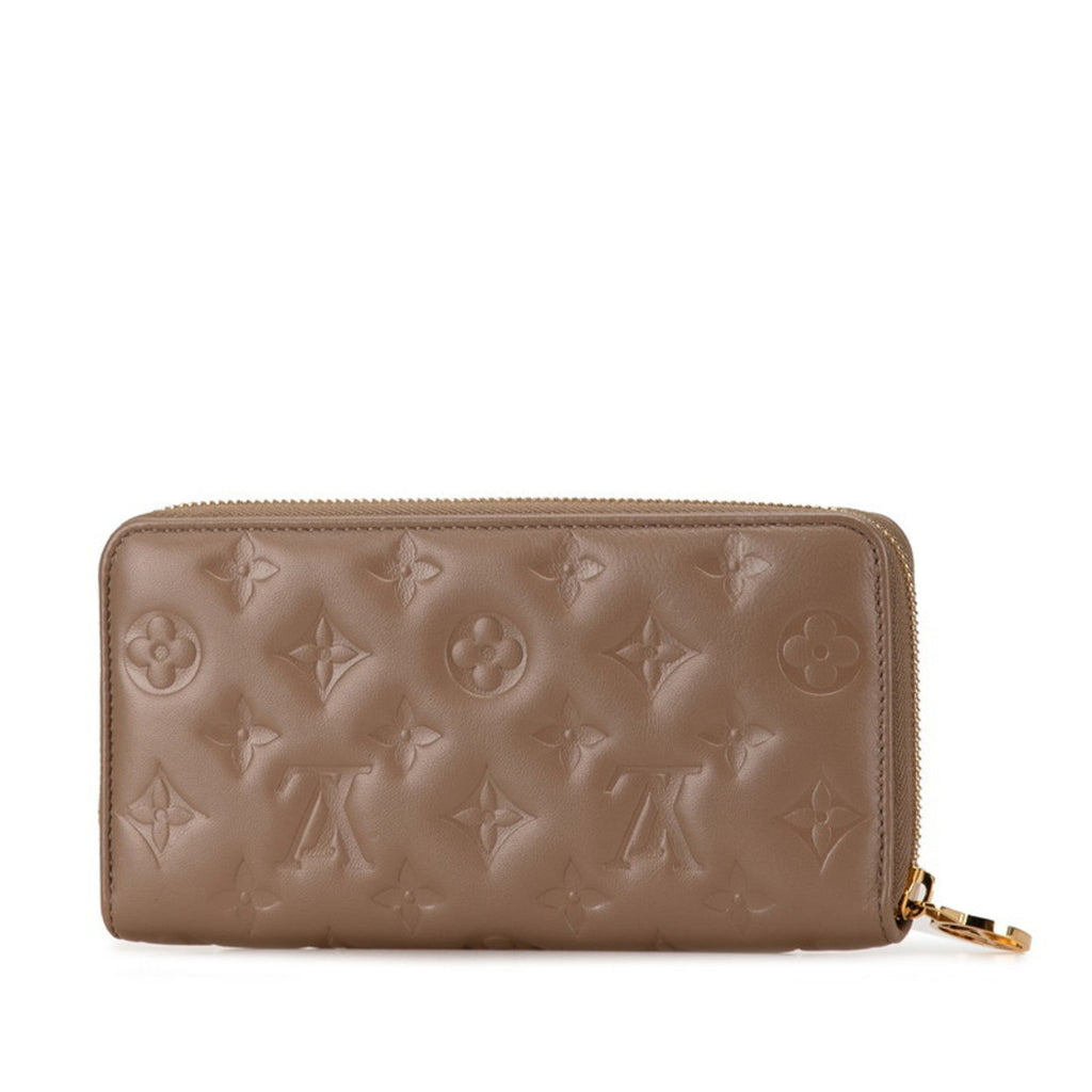 Louis Vuitton Beige Taupe Leather Coin Purse/Coin Case