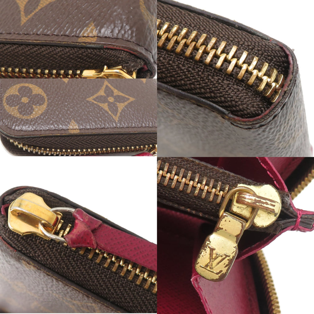 Louis Vuitton Brown Fuchsia Monogram Long Wallet