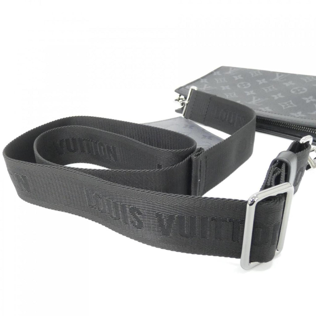Louis Vuitton Black Gris Coated Canvas Shoulder Bag