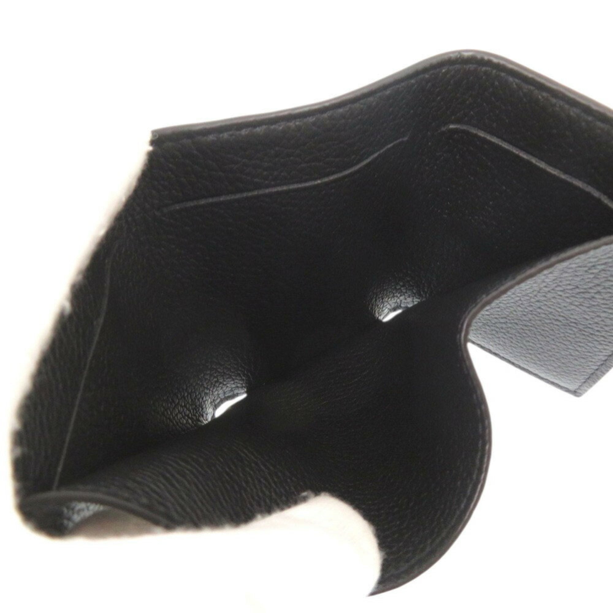 Louis Vuitton Black Noir Leather Wallet (Tri-Fold)
