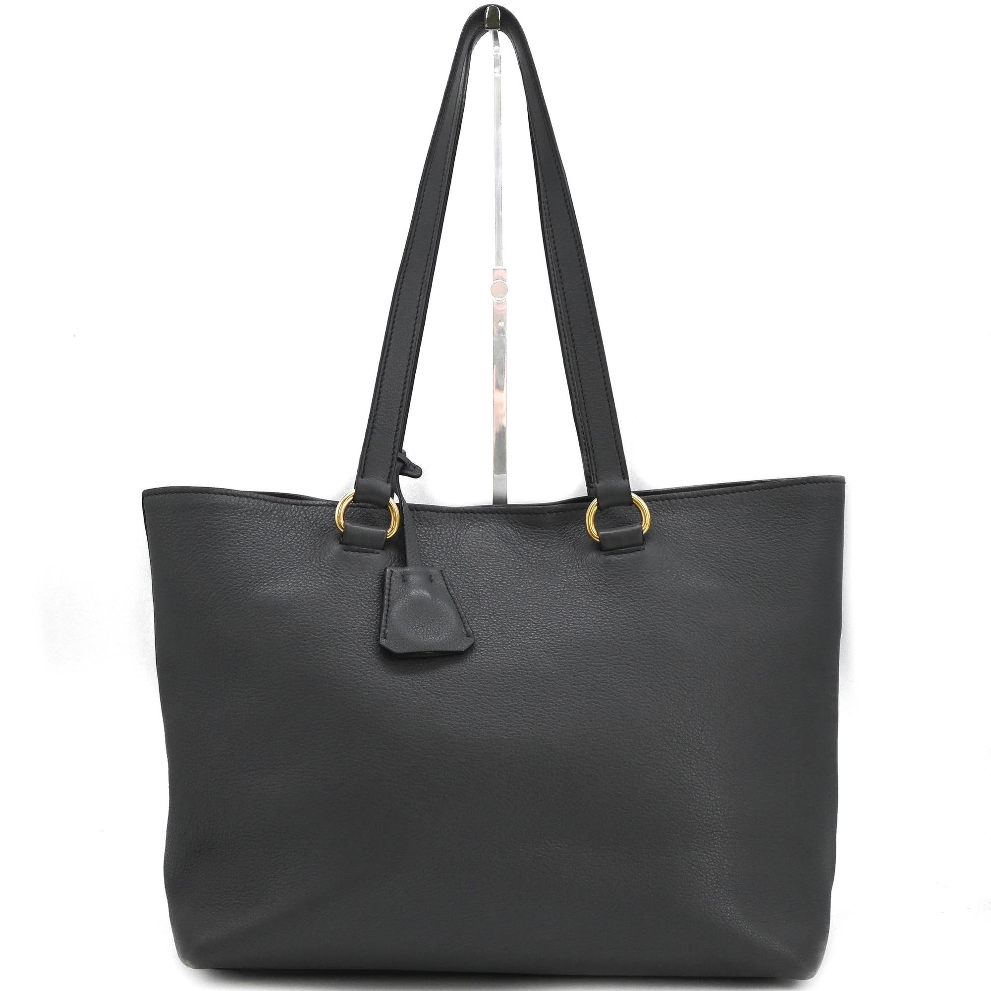 Prada Gray Leather Handbag