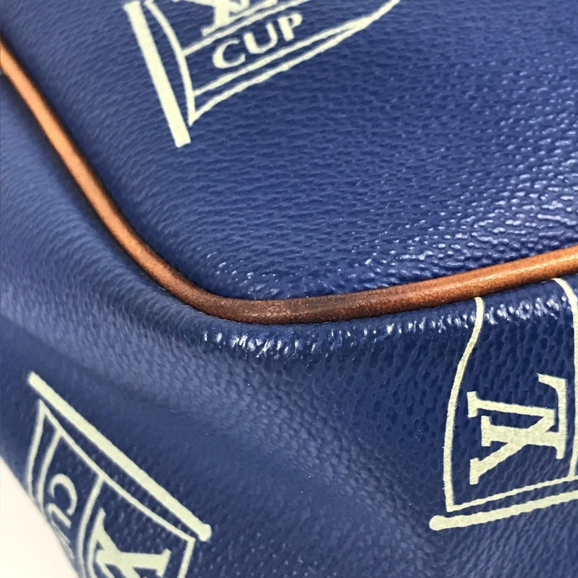 Louis Vuitton Louis Vuitton Cup Blue Leather Pochette Shoulder Bag
