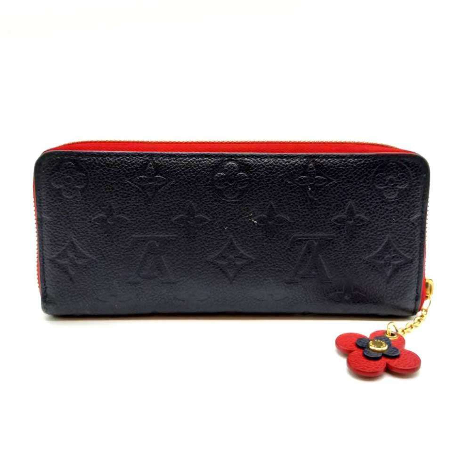 Louis Vuitton Monogram Empreinte Marine Rouge Navy Red Color Monogram Empreinte Long Wallet