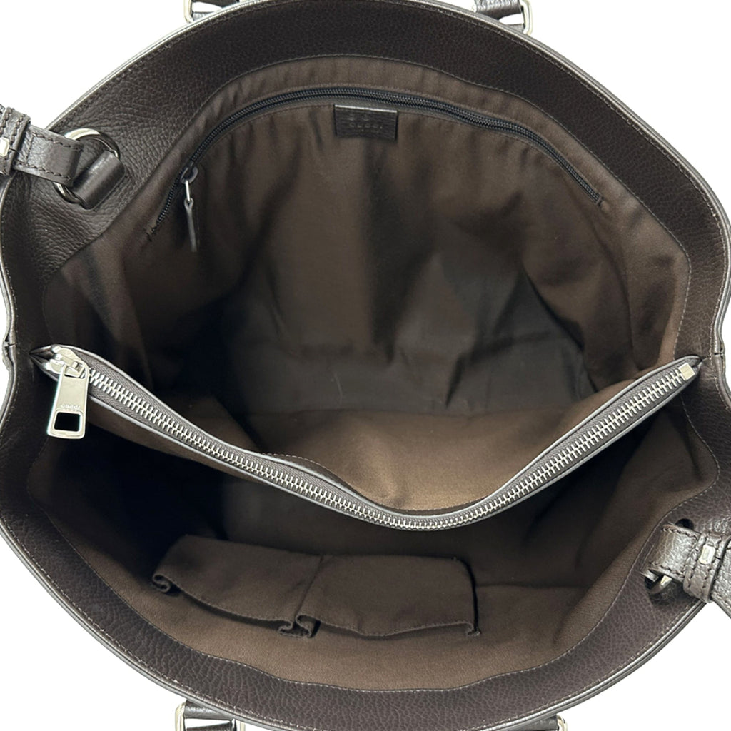Gucci Beige Brown Gg Canvas Handbag Shoulder Bag Tote Bag (Pre-Owned)
