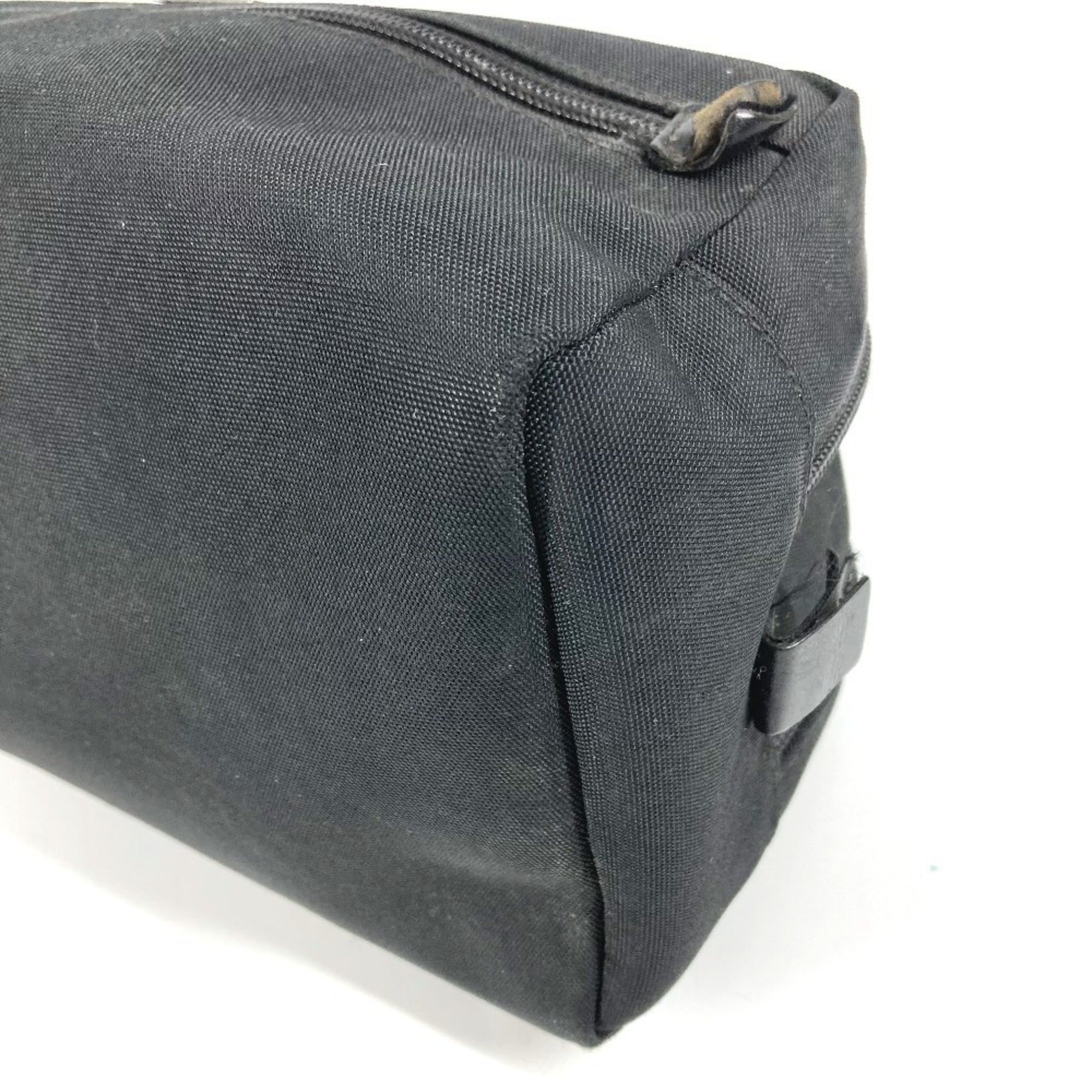 Gucci Black Canvas Leather Clutch Bag Pouch (Pre-Owned)