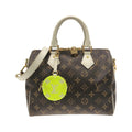 Louis Vuitton Brown Marron White Coated Canvas Boston Bag
