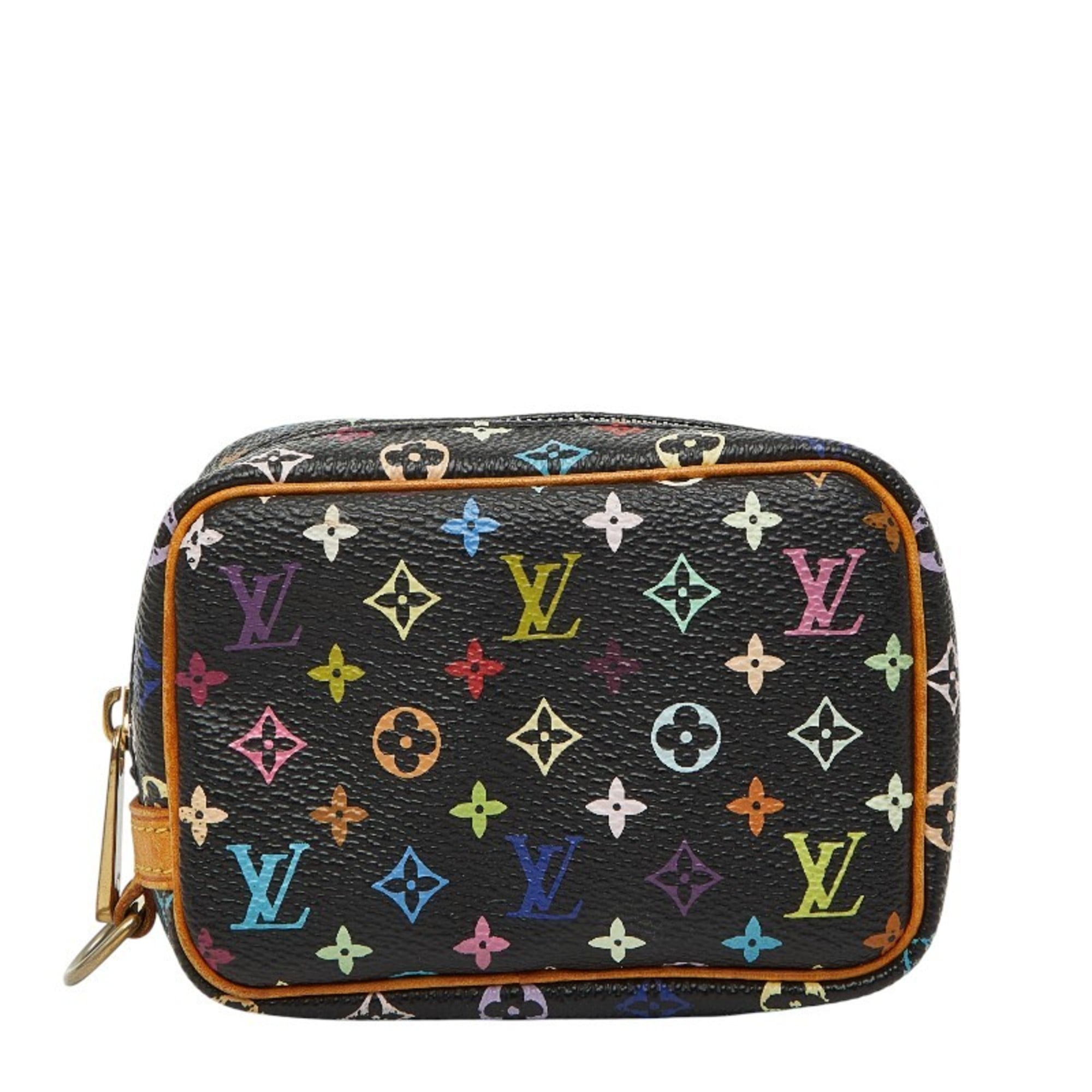 Louis Vuitton Black Multi-Color Pvc Leather Pouch