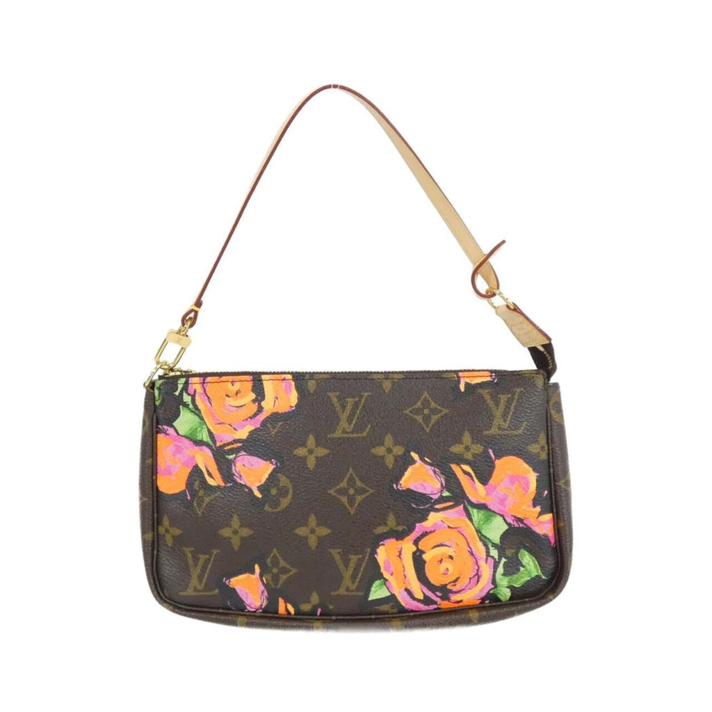 Louis Vuitton Brown Monogram Rose Coated Canvas Pochette Pouch