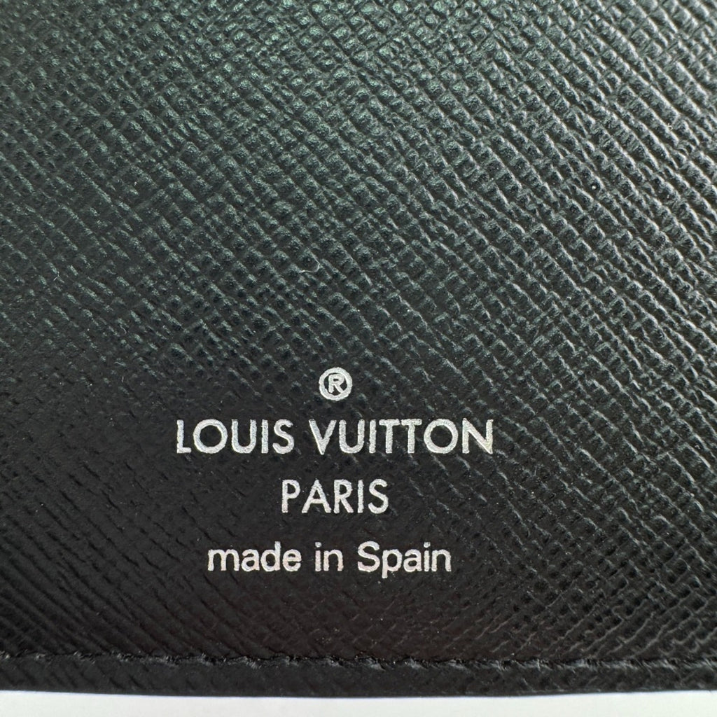 Louis Vuitton Black Gray Leather Wallet