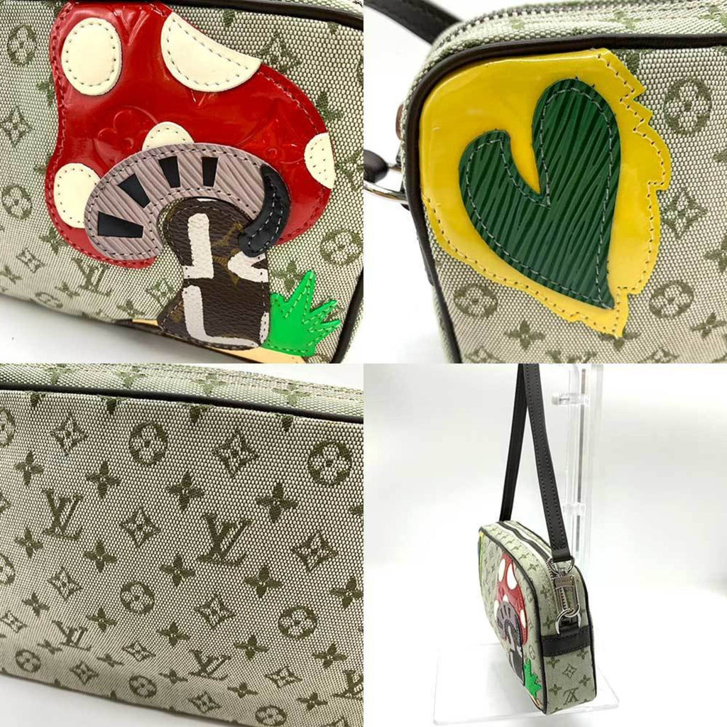 Louis Vuitton Monogram Mini Green Khaki Multi-Color Monogram Mini Handbag Pochette