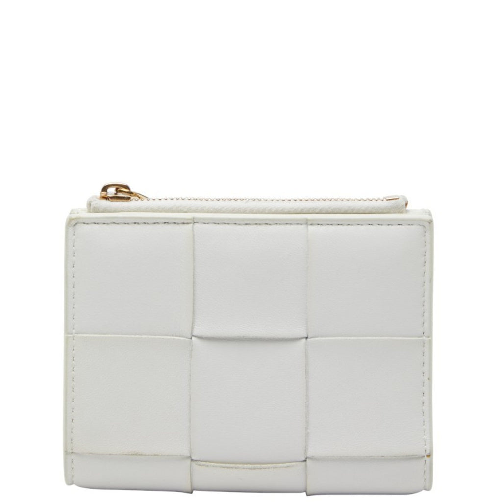 Bottega Veneta White Leather Wallet (Bi-Fold)