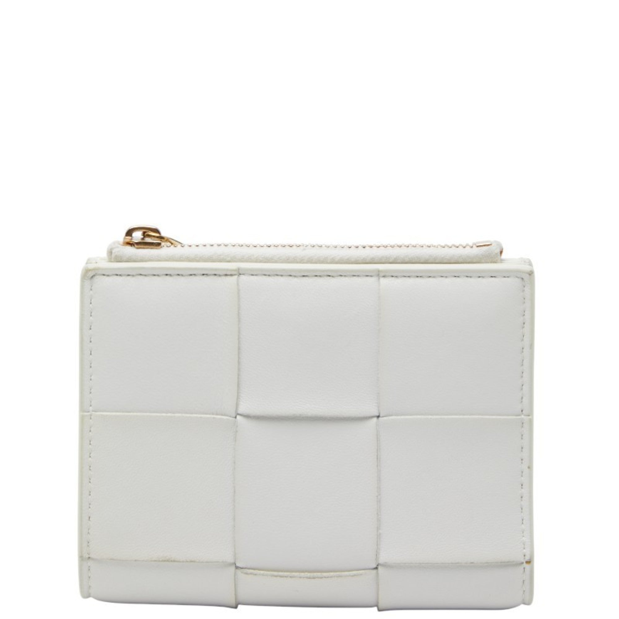 Bottega Veneta White Leather Wallet (Bi-Fold)