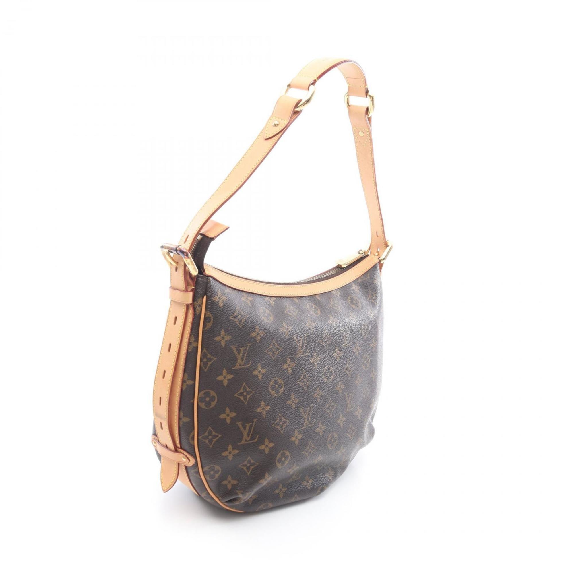 Louis Vuitton Brown Coated Canvas Leather Shoulder Bag