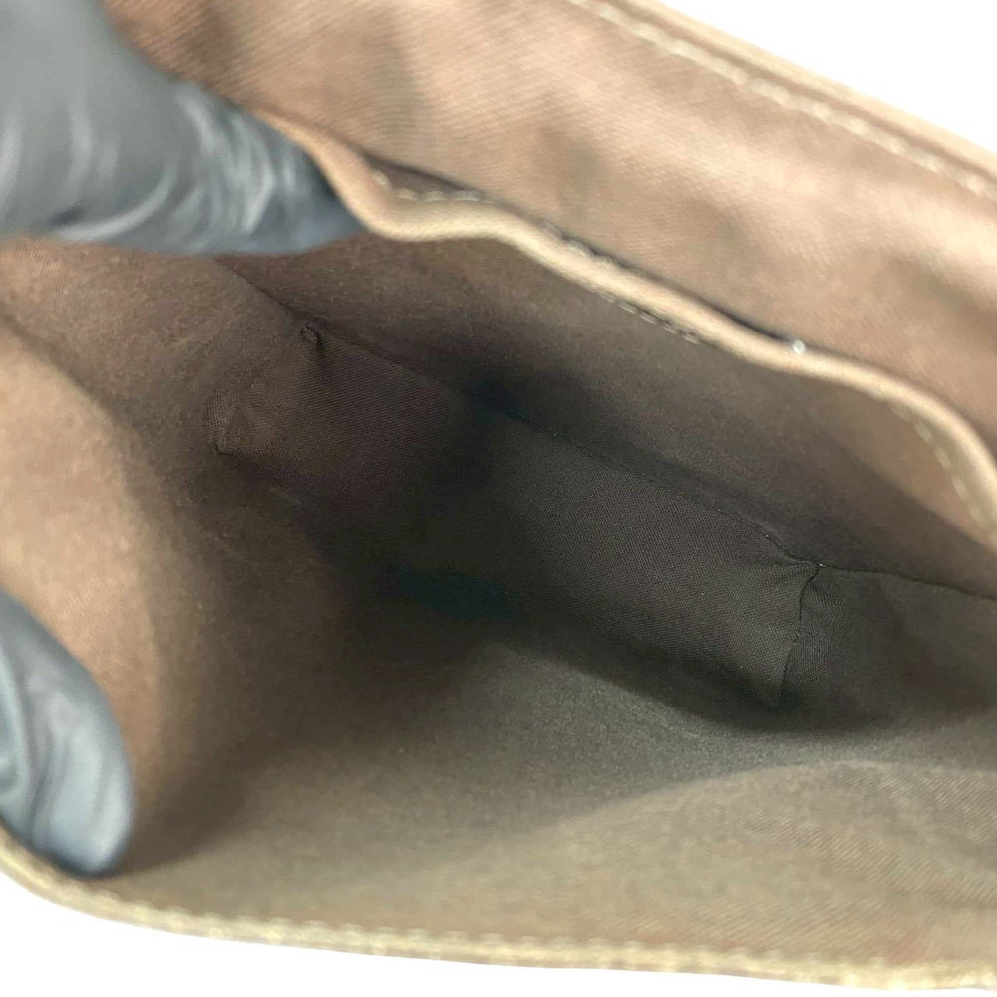 Louis Vuitton Brown Leather Pochette Shoulder Bag