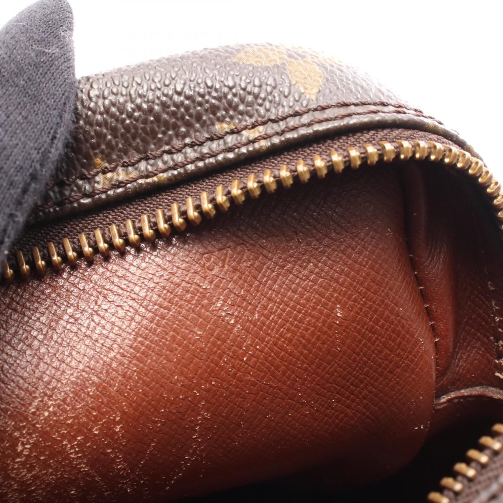 Louis Vuitton Brown Coated Canvas Leather Shoulder Bag