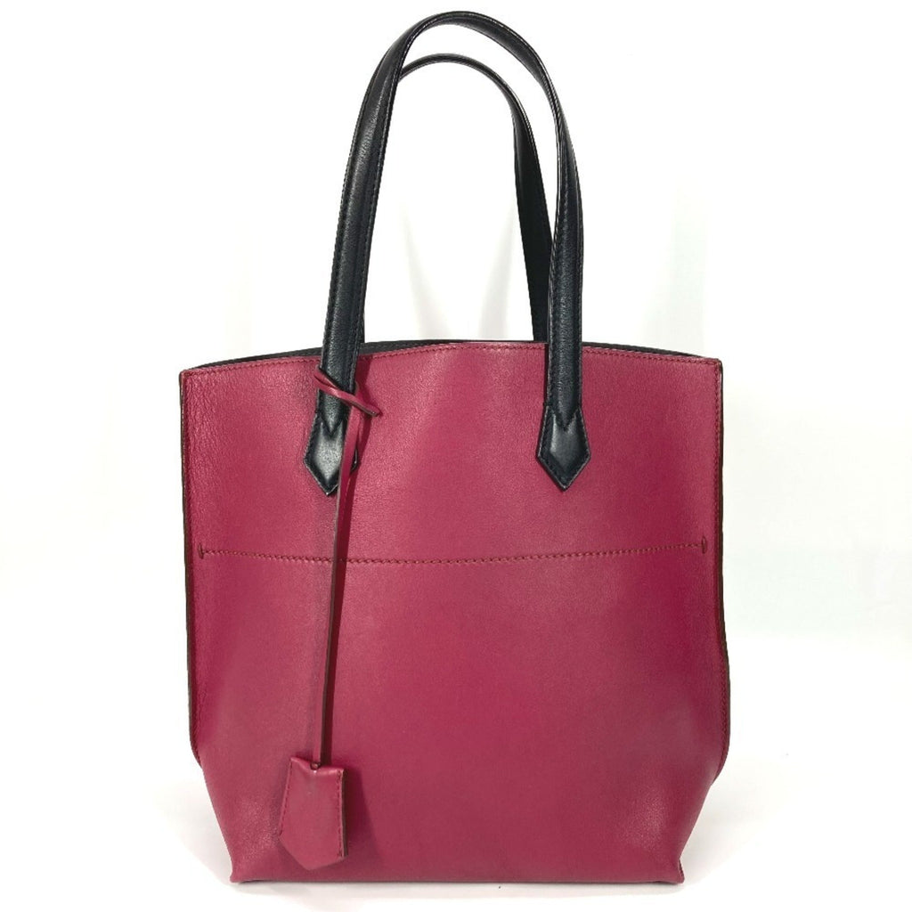 Fendi Black Purple Leather Shoulder Bag Tote Bag