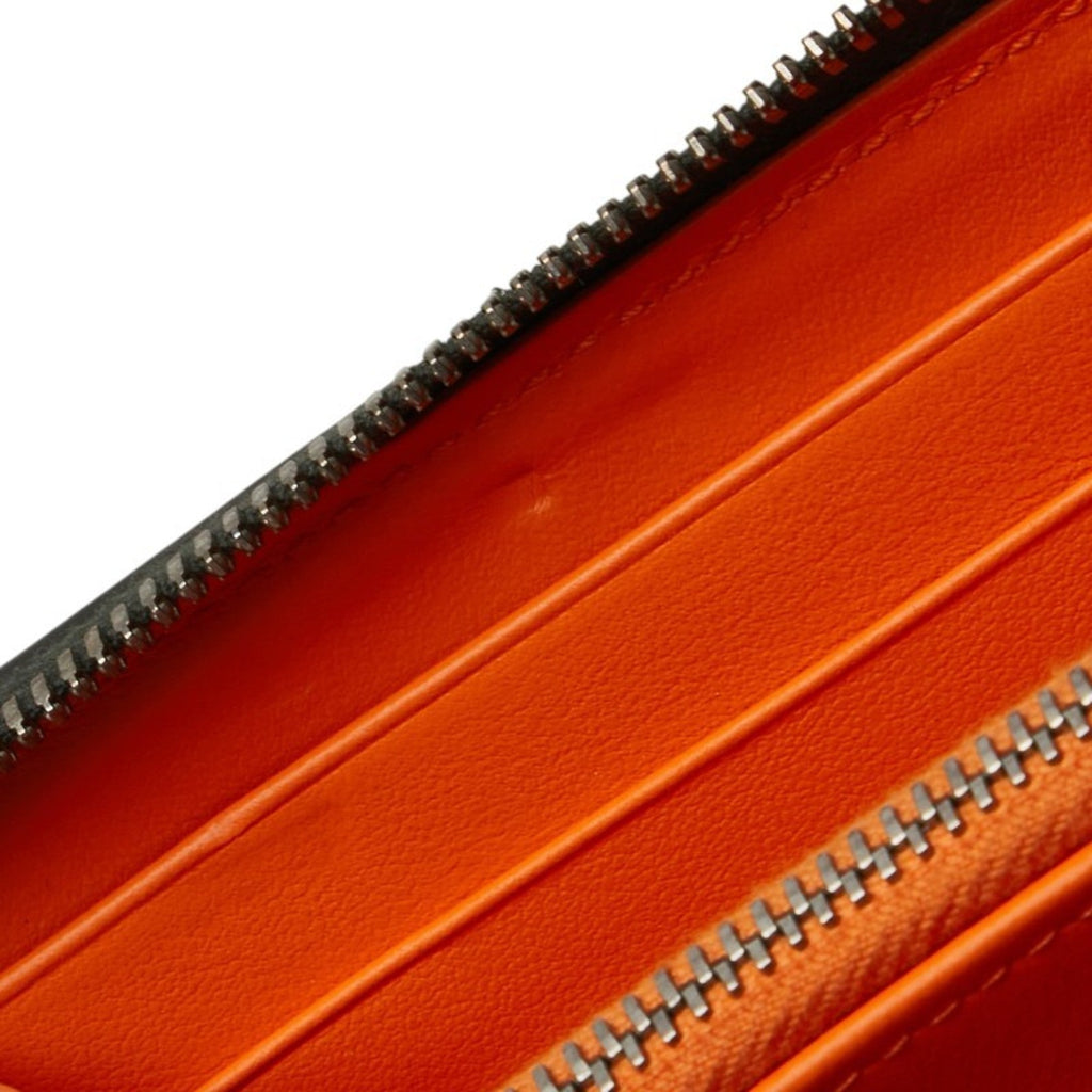 Bottega Veneta Black Orange Leather Coin Purse/Coin Case