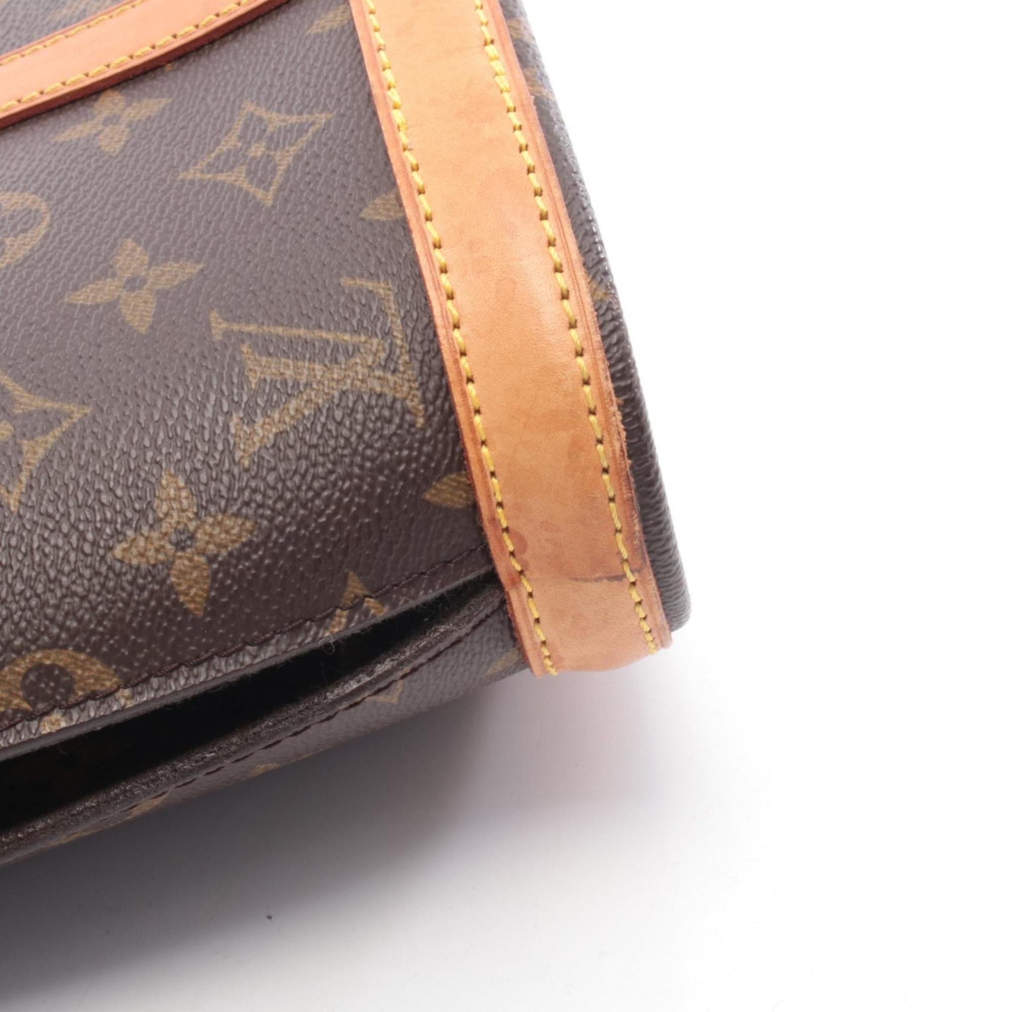 Louis Vuitton Brown Monogram Coated Canvas Leather Handbag Shoulder Bag