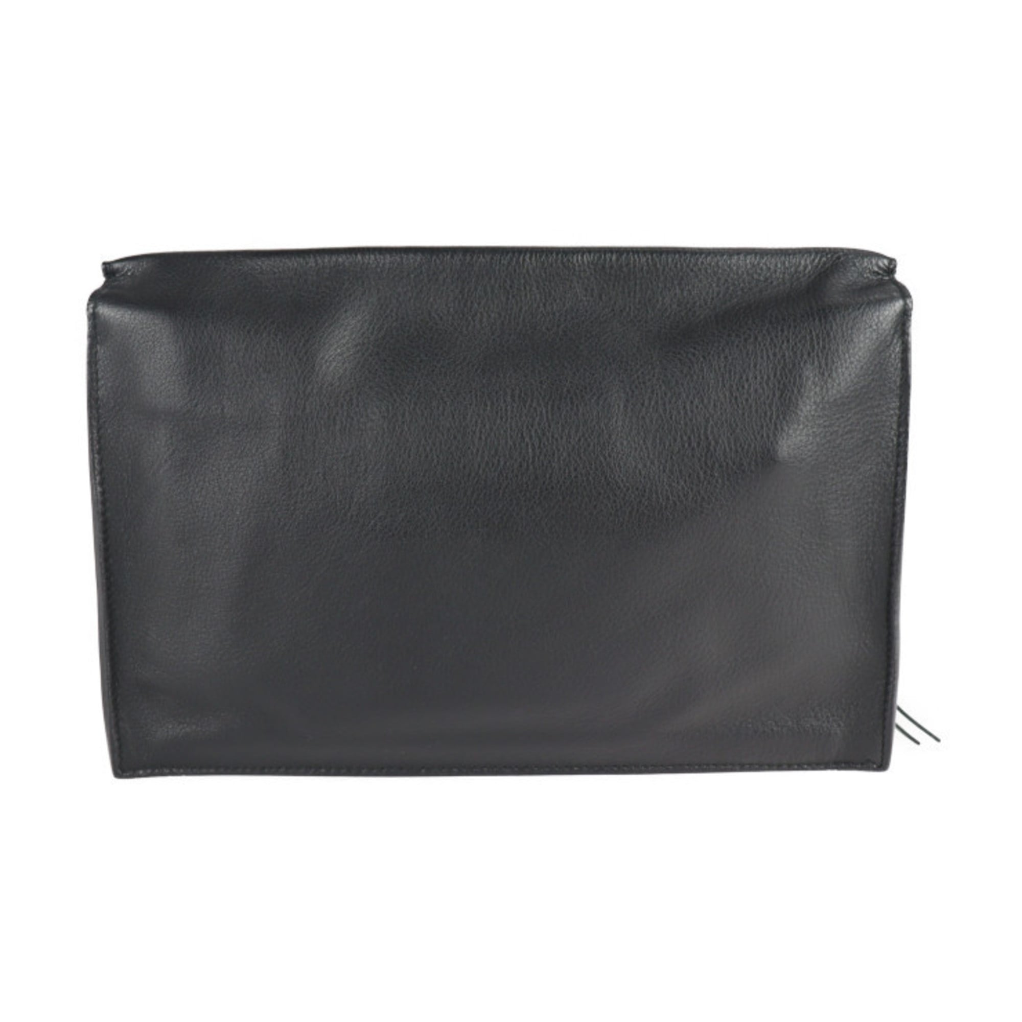 Balenciaga Paper Black Leather Clutch