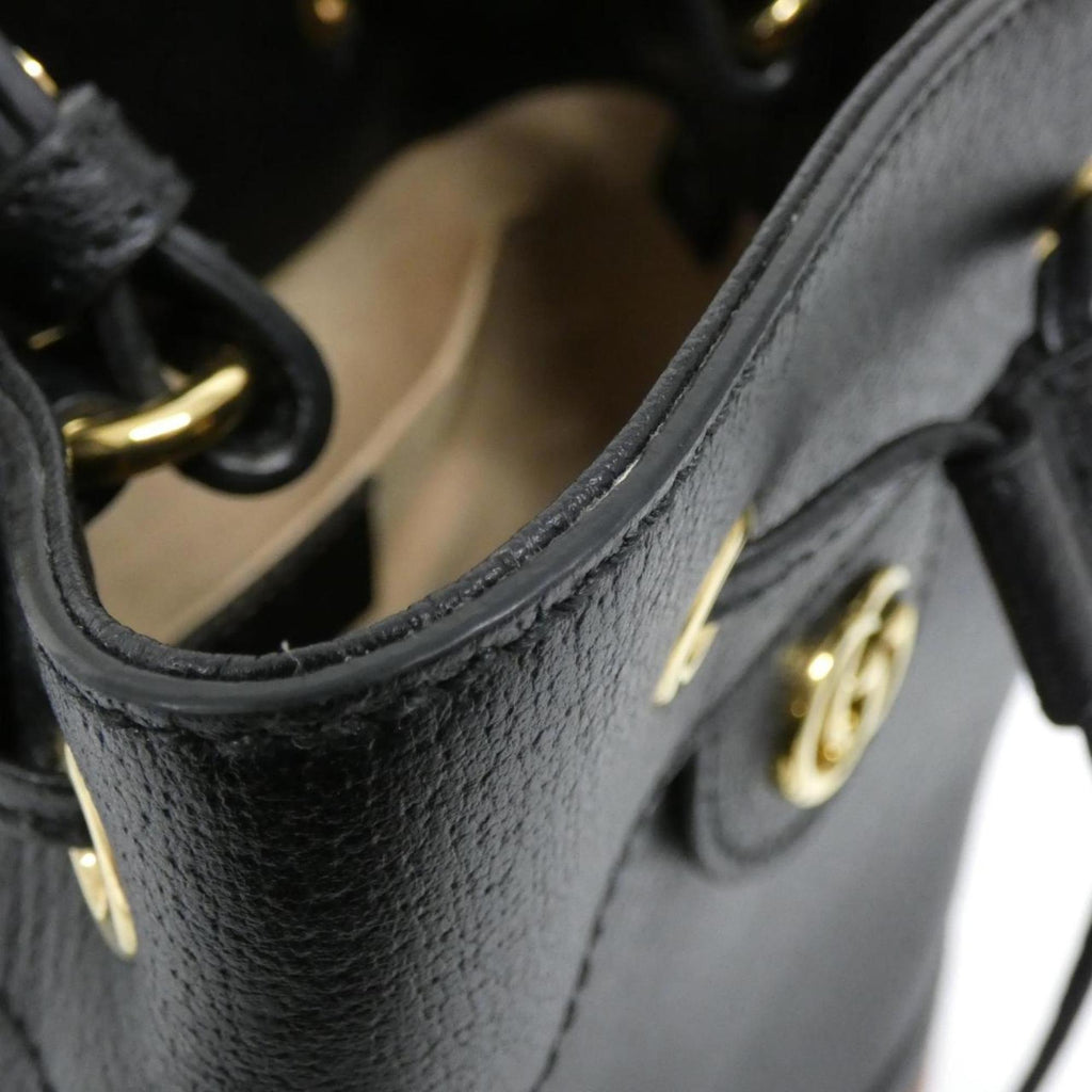 Gucci Ophidia Black Leather Handbag (Pre-Owned)