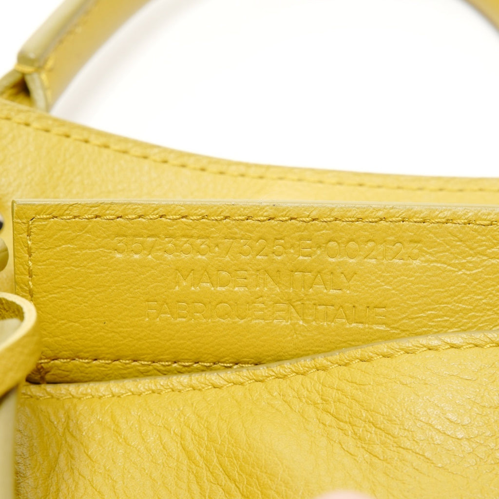 Balenciaga Paper Yellow Leather Shoulder