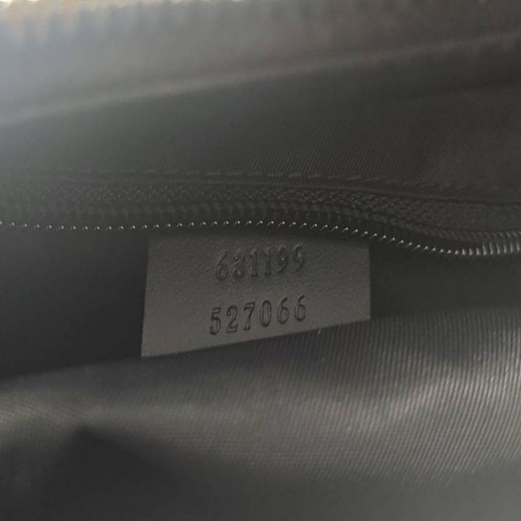 Gucci Black Canvas Leather Shoulder Bag (Pre-Owned)