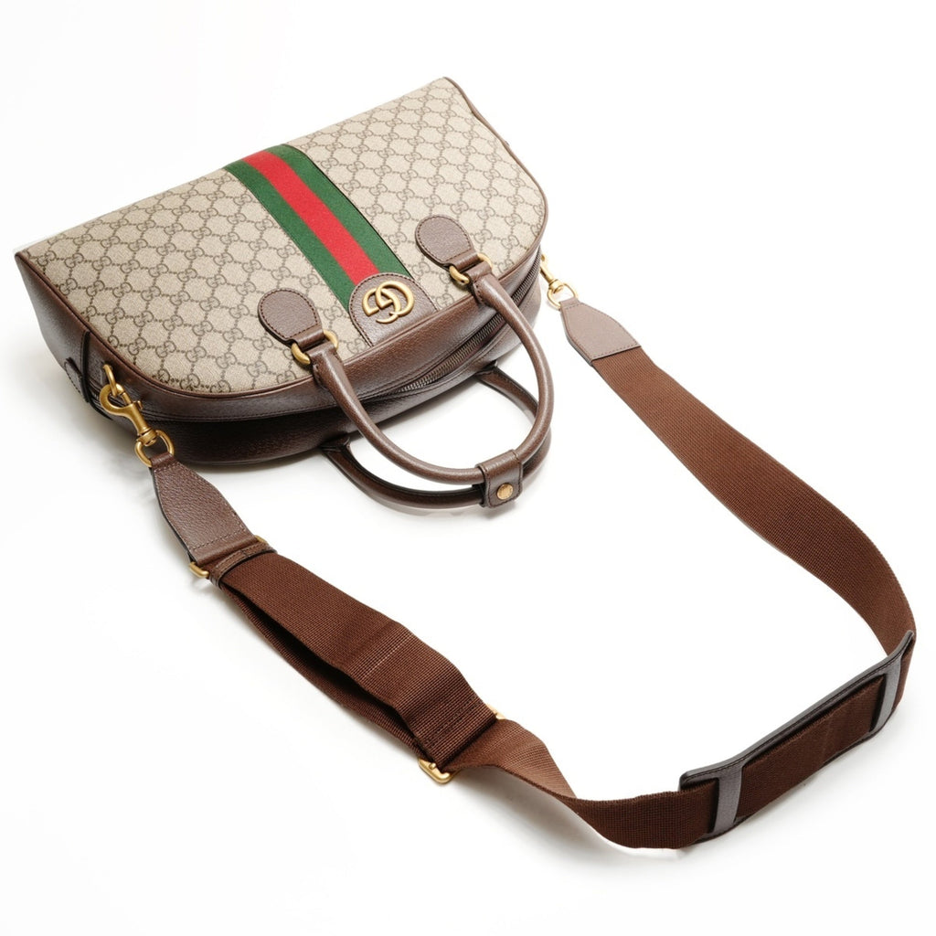 Gucci Brown Boston Bag Handbag (Pre-Owned)