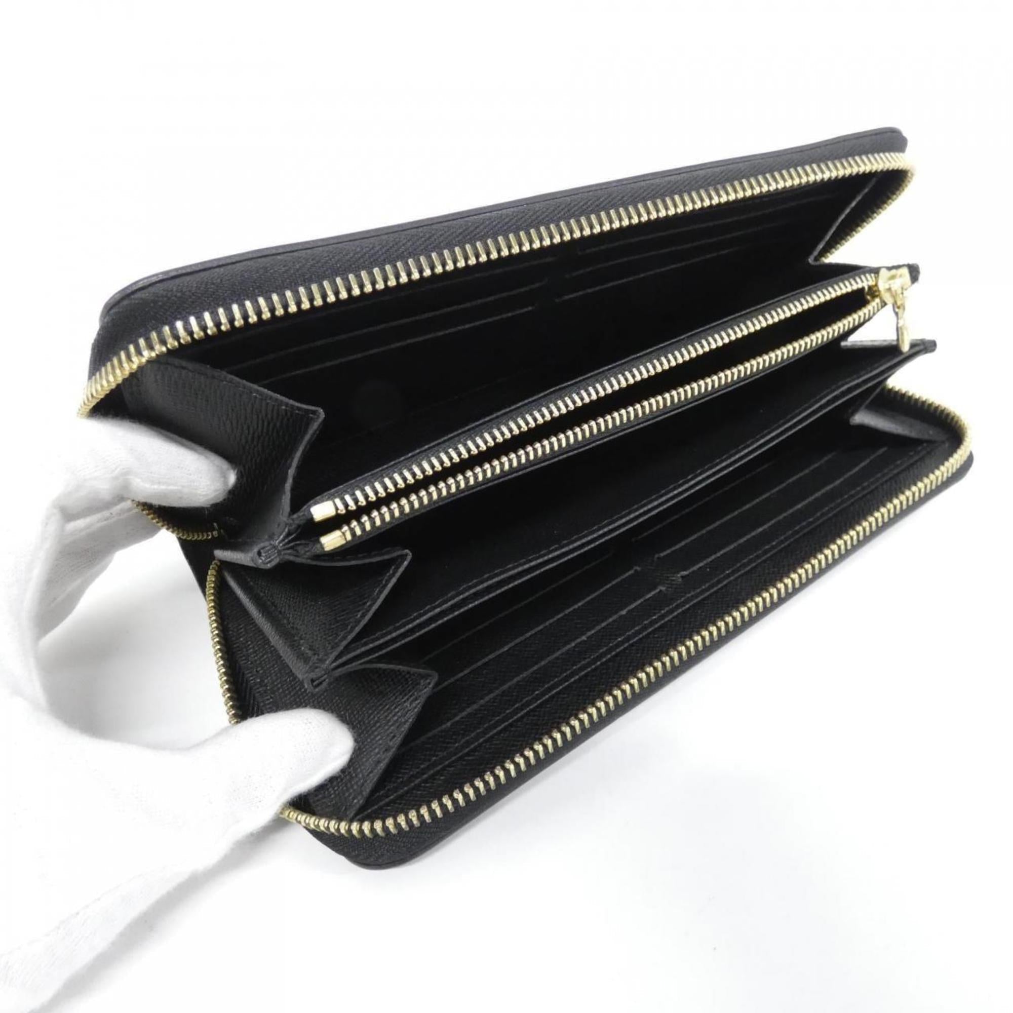 Louis Vuitton Black Leather Long Wallet