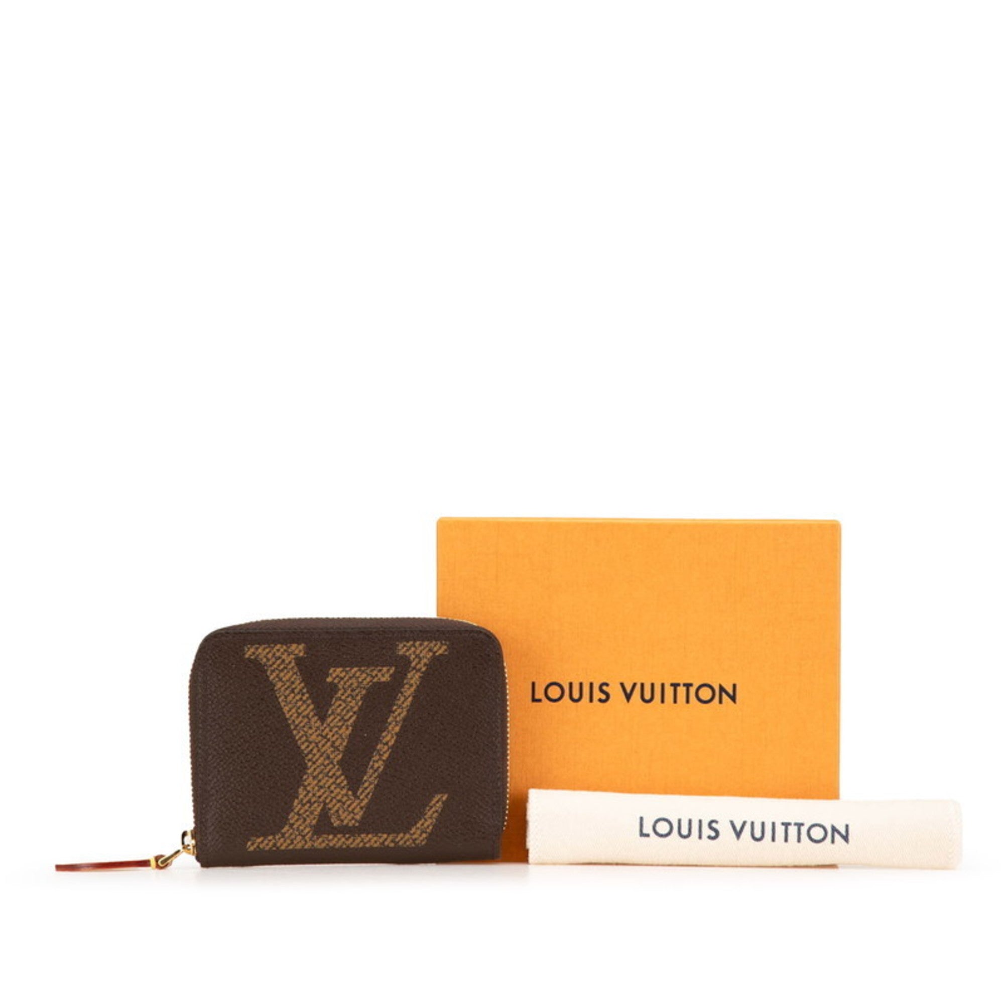 Louis Vuitton Brown Pvc Leather Coin Purse/Coin Case